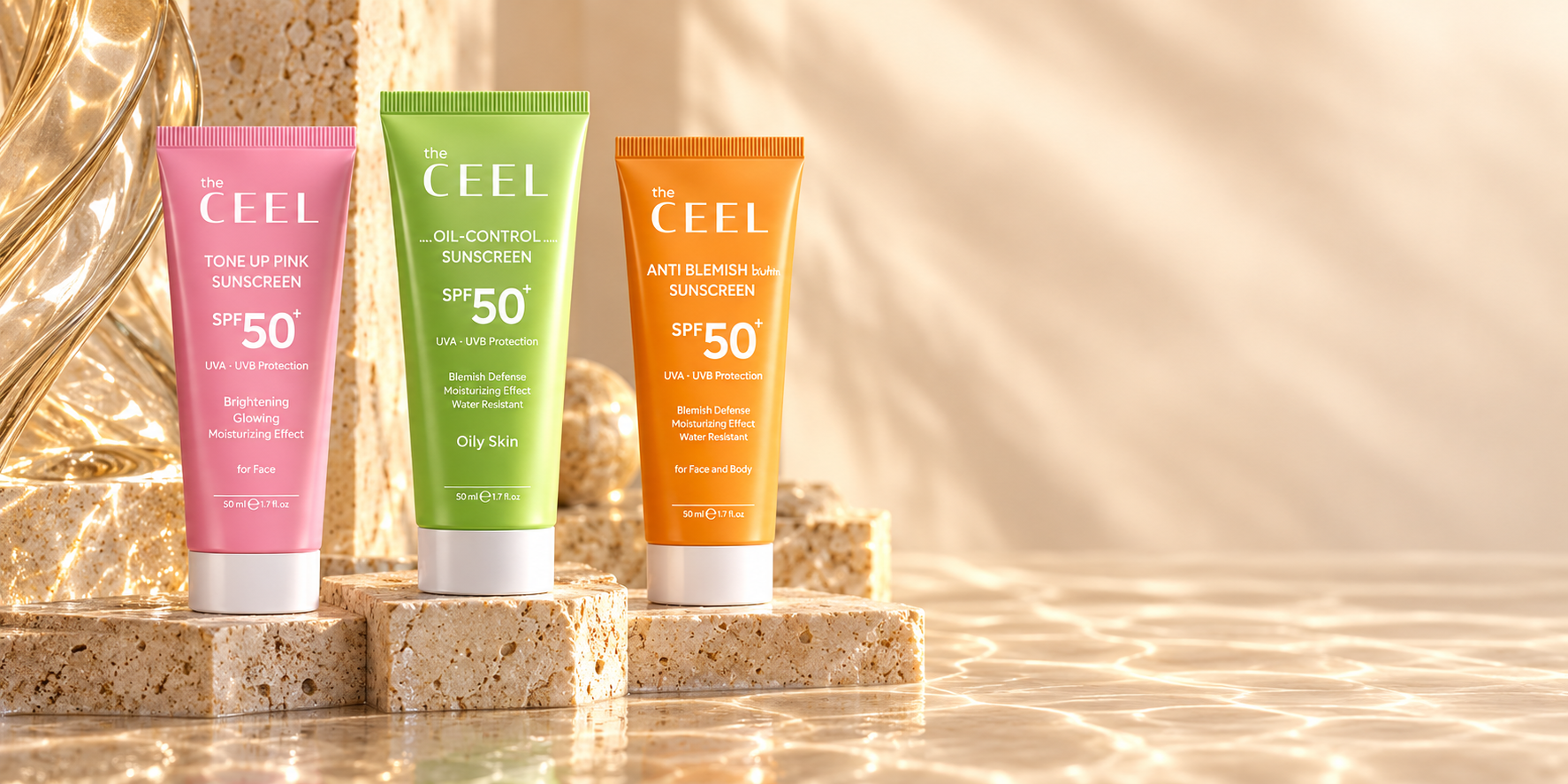 The Ceel sunscreen collection